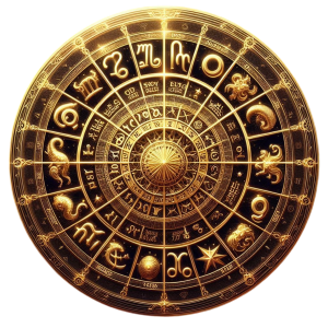 —Pngtree—a gold astrological wheel featuring_20869416